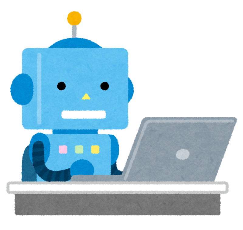 パソコンを操作するエージェント型AIのイラスト