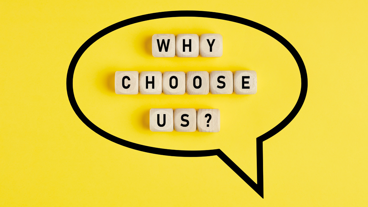 WHY CHOOSE US?──選ばれる理由のイメージ